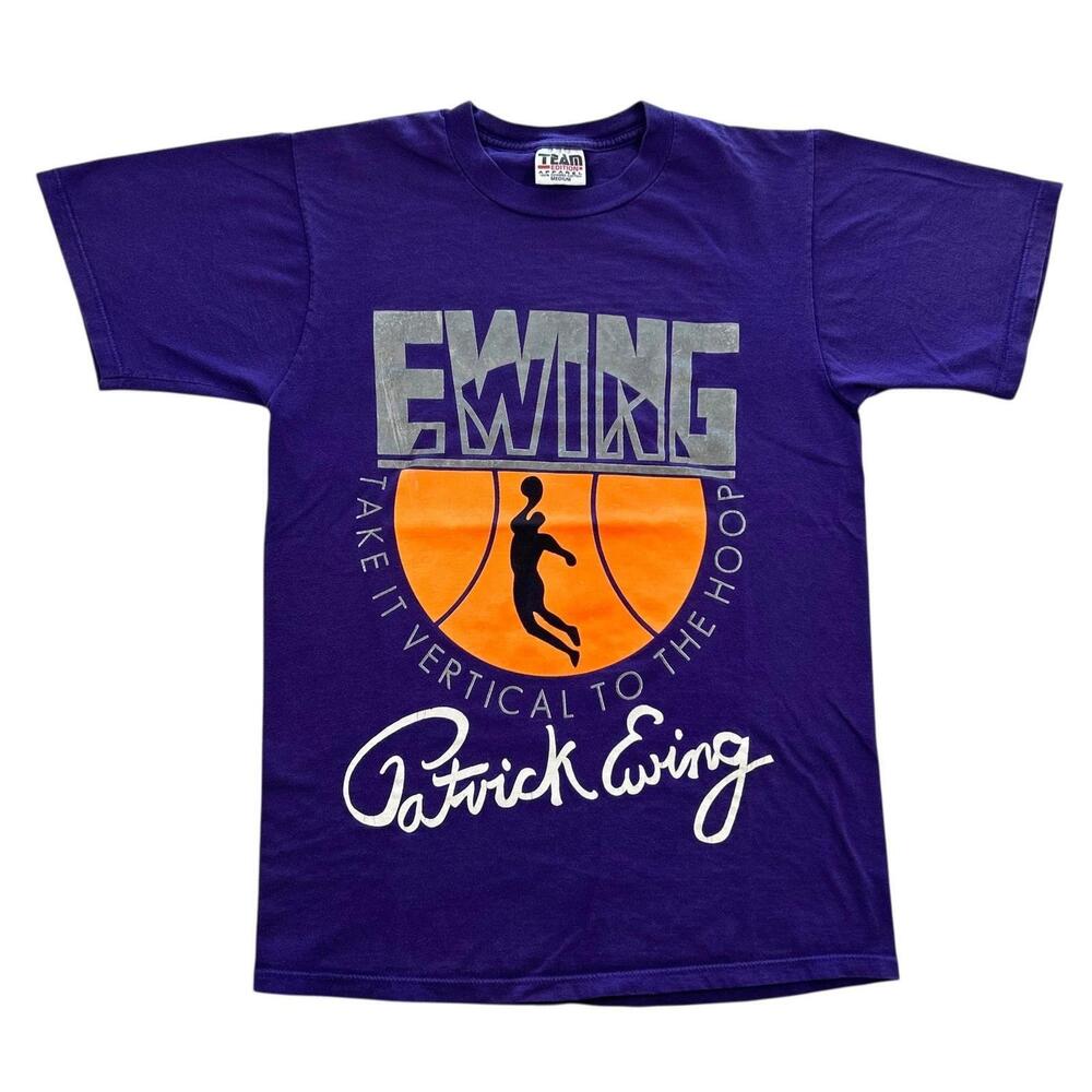 90S Patrick Ewing Basketball Graphic Shirt Size Medium New York Knicks